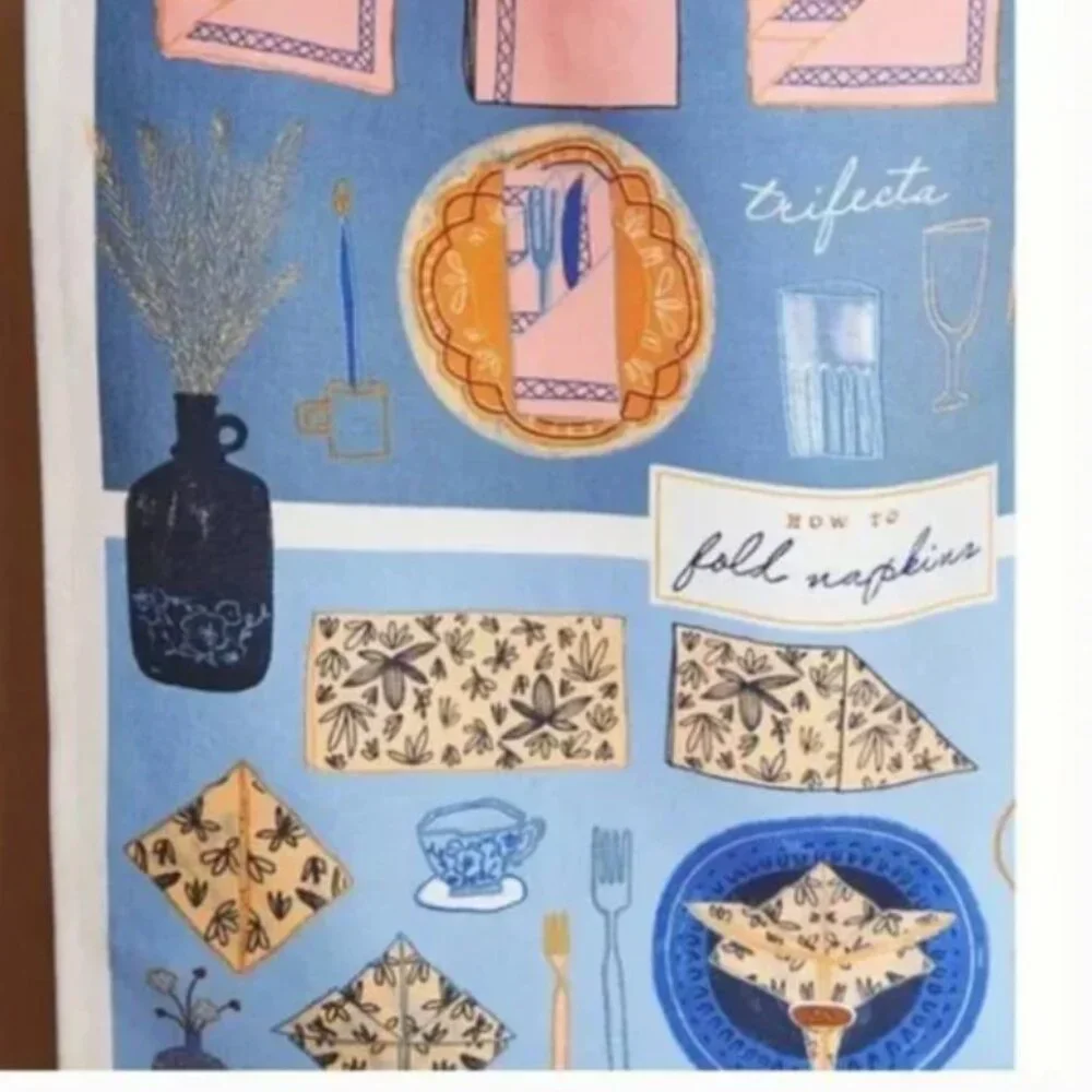 ⭐️How To Fold a Napkin Boho Peasant Hipster Hippie Art Deco Farm Hip Dish Towel